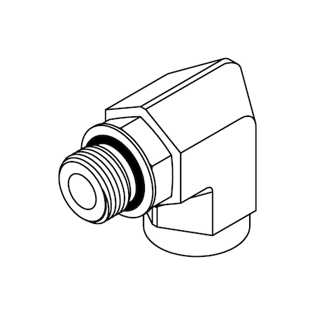 Hydraulic Fitting-Steel06MOR-04FOR 90